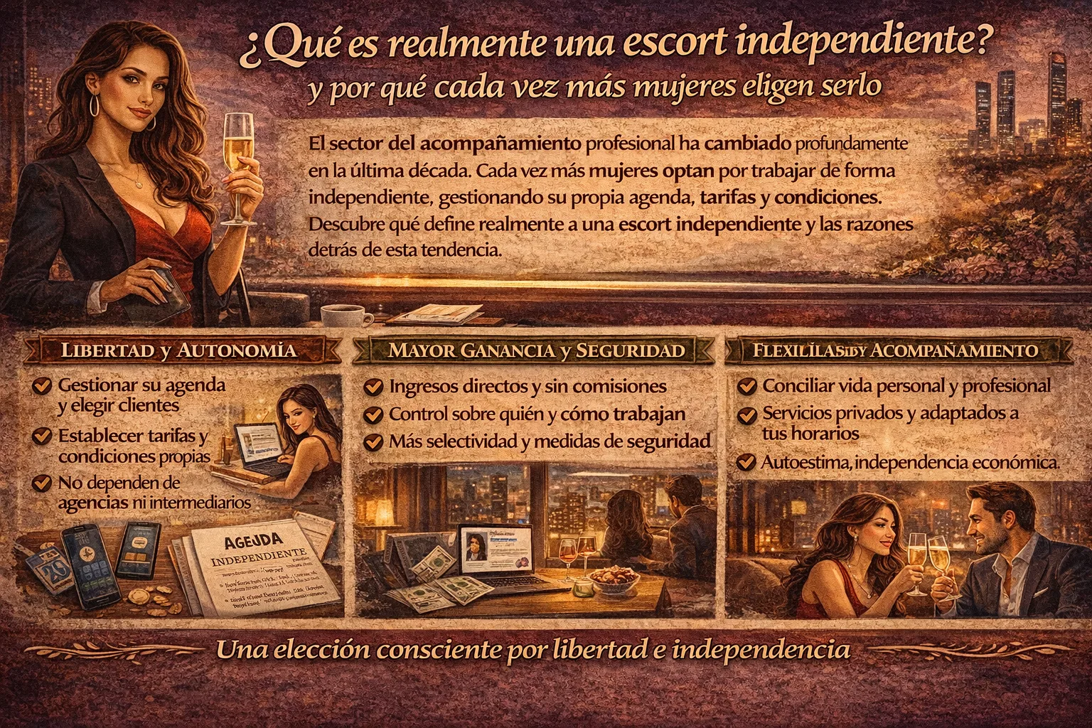 Qué es realmente una escort independiente y por qué cada vez más mujeres eligen serlo
