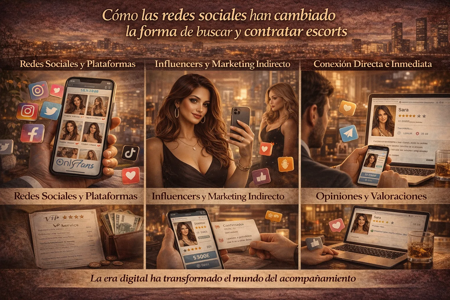 Cómo las redes sociales han cambiado la forma de buscar y contratar escorts