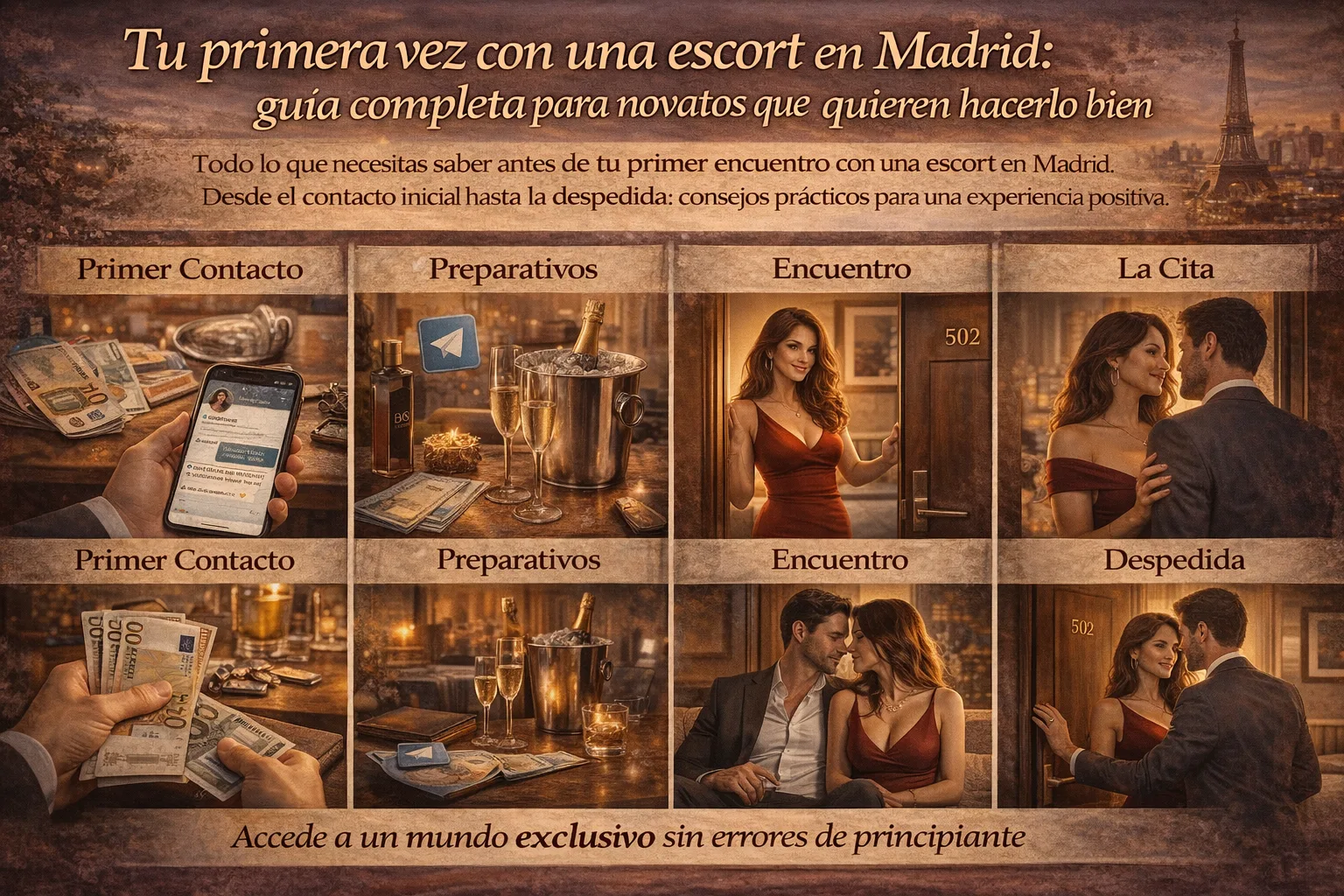 Tu primera vez con una escort en Madrid: guía completa para novatos que quieren hacerlo bien