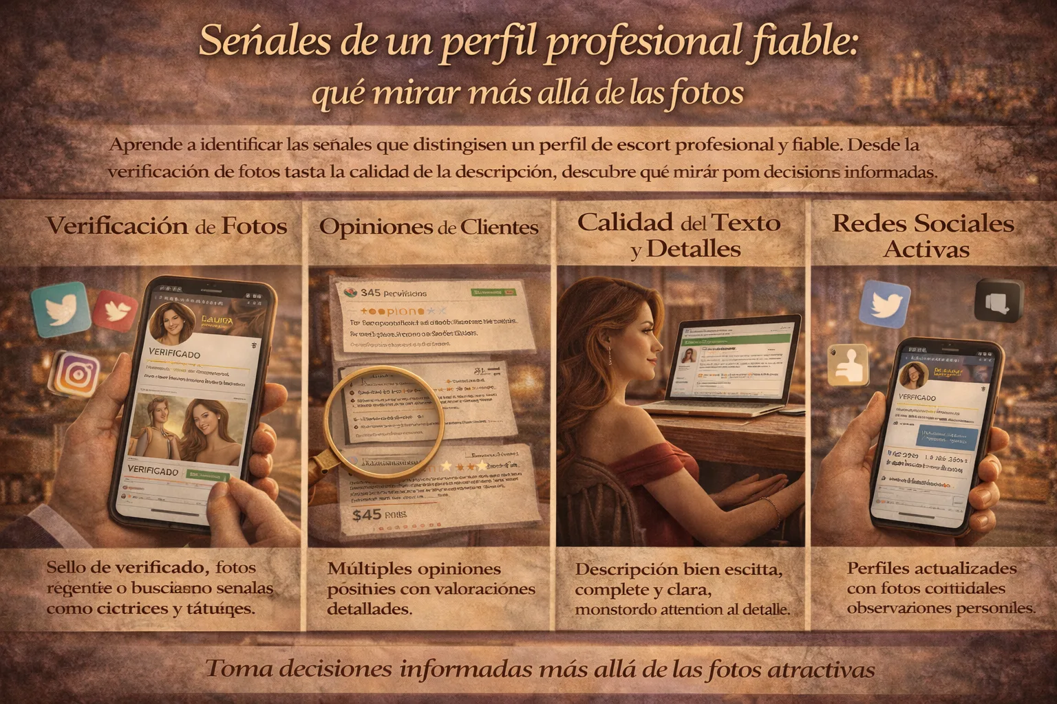 Señales de un perfil profesional fiable: qué mirar más allá de las fotos